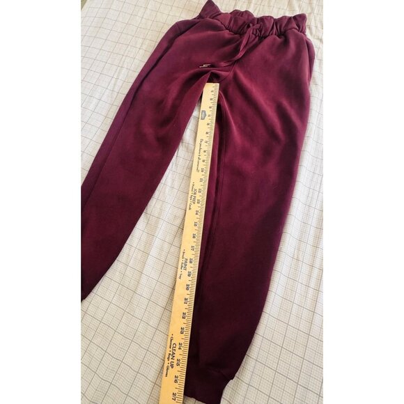 Lululemon Womens Burgundy Joggers Size 2 With Drawstring Waist & Ribbed Cuffs - Picture 6 of 9